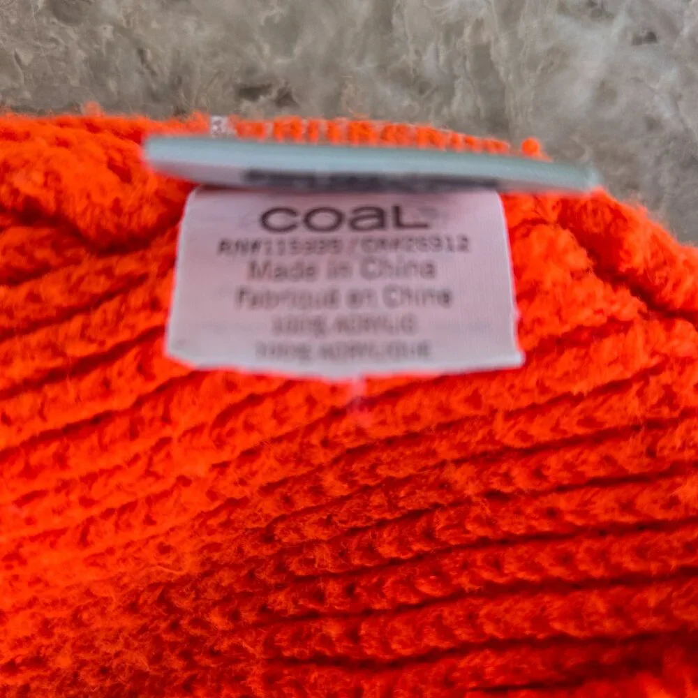Coal Youth Beanie Hat Orange Size OS Unisex